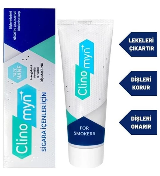 Clinomyn Smokers Sigara Içenler Için Diş Beyazlatan Leke Giderici Diş Macunu 75 Ml 3'Lü Set - 2