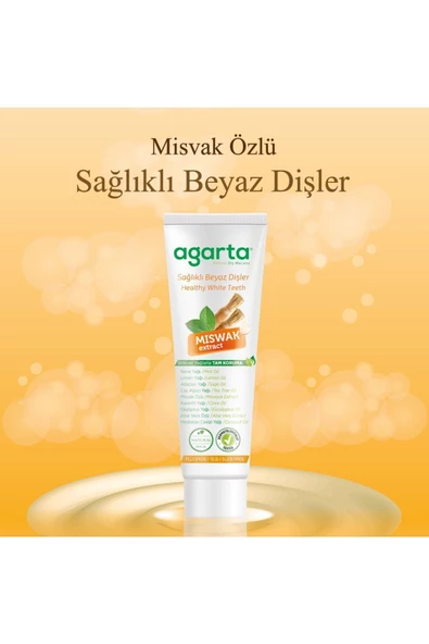 Agarta Doğal Misvak Özlü Florürsüz Diş Macunu 100 ml 3 Adet - Resim 7