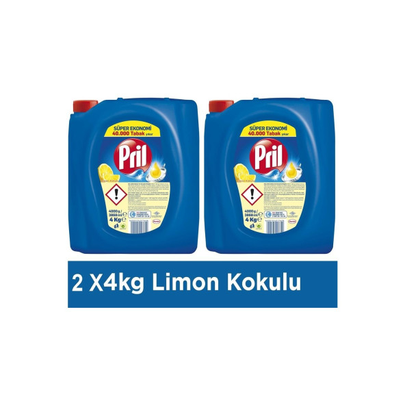 Pril Limon 4 kg 2'li Sıvı Bulaşık Deterjanı - 2