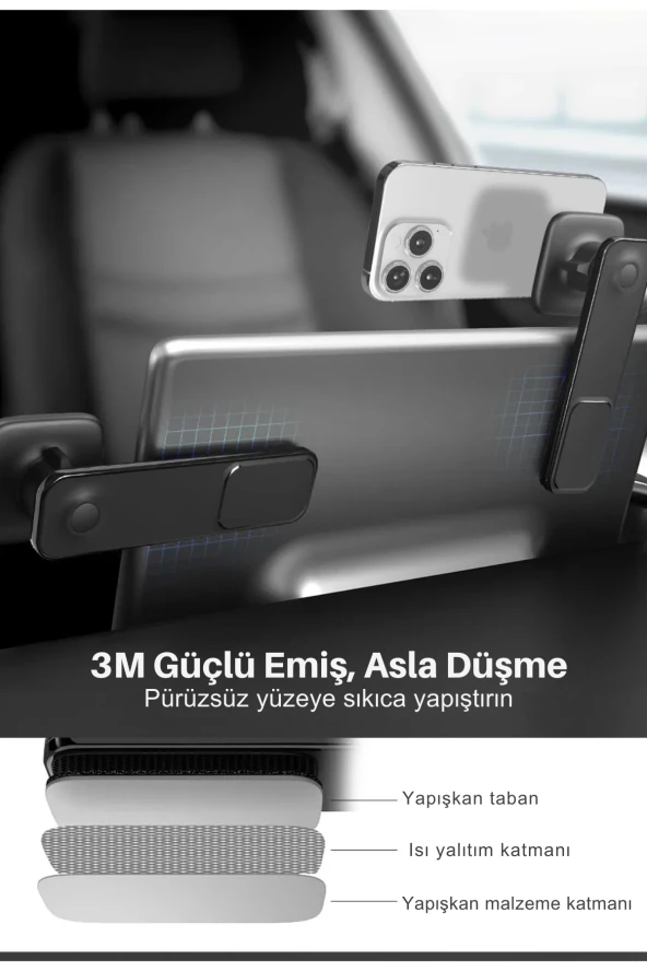 Qpen EH229 Yapışkanlı Manyetik Magsafe Araç Tutucu - Resim 2