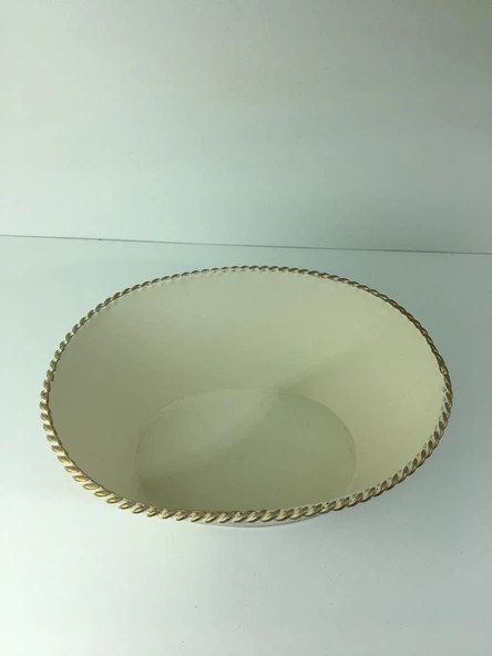 GİZHOME OVAL METAL DEKORATİF KOVA SAKSI KÜÇÜK BOY - 3