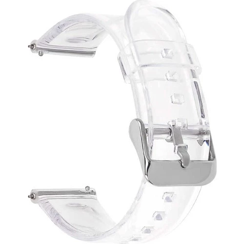 Gpack QCY Watch GS Kordon Metal Tokalı Şeffaf Silikon KRD 13