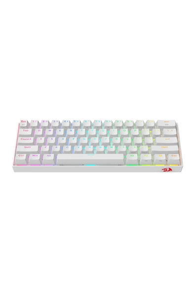 K530 PRO Draconic Türkçe Q 60% Kompakt Kablosuz - Bluetooth 2.4G Brown Switch Mekanik Beyaz Klavye - 4