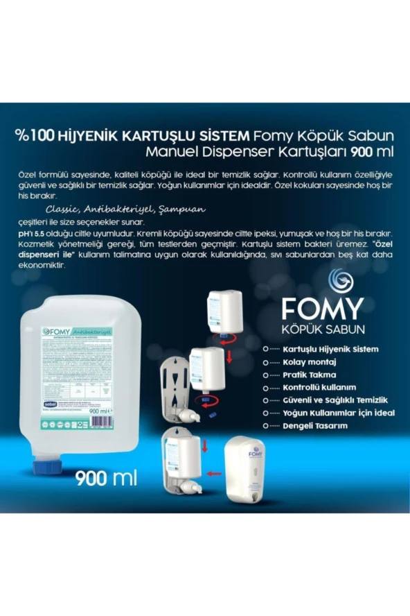Fomy Antibakteriyel El Temizlik Köpüğü 900 Ml - 3