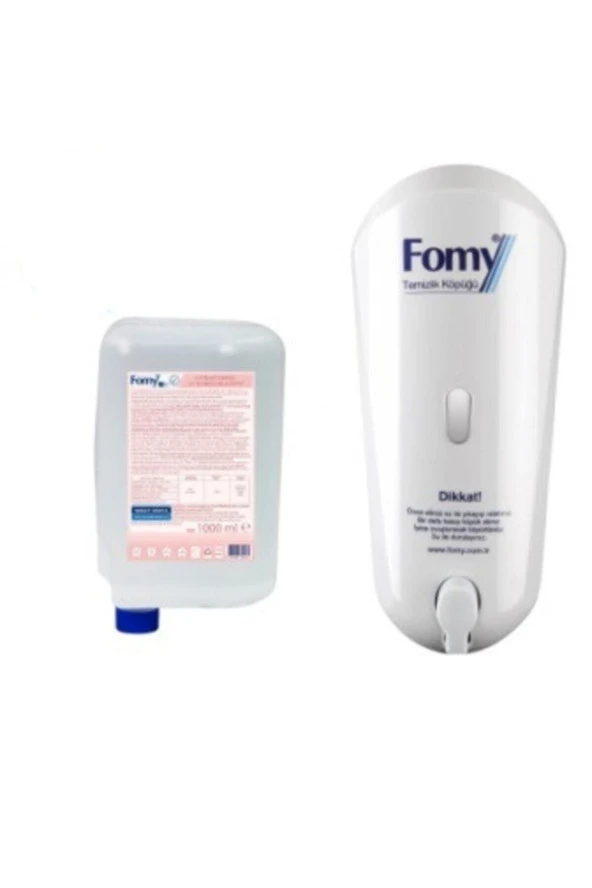 Fomy Antibakteriyel Köpük Sabun Kartuş 1000 Ml + Beyaz Dispenser