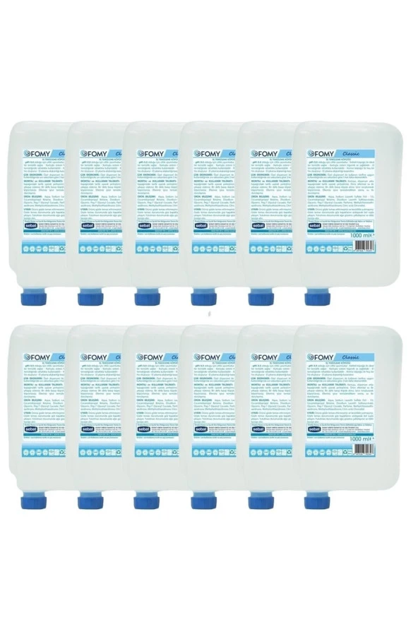 Fomy Classic Köpük Sabun El Temizlik Köpüğü 1000 Ml 12 + Lif - 2