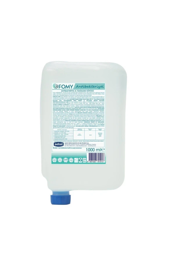 Fomy Antibakteriyel Kartuş 1000 Ml X 12li + Welsoft Araç Yıkama Eldiveni Hediye - 2