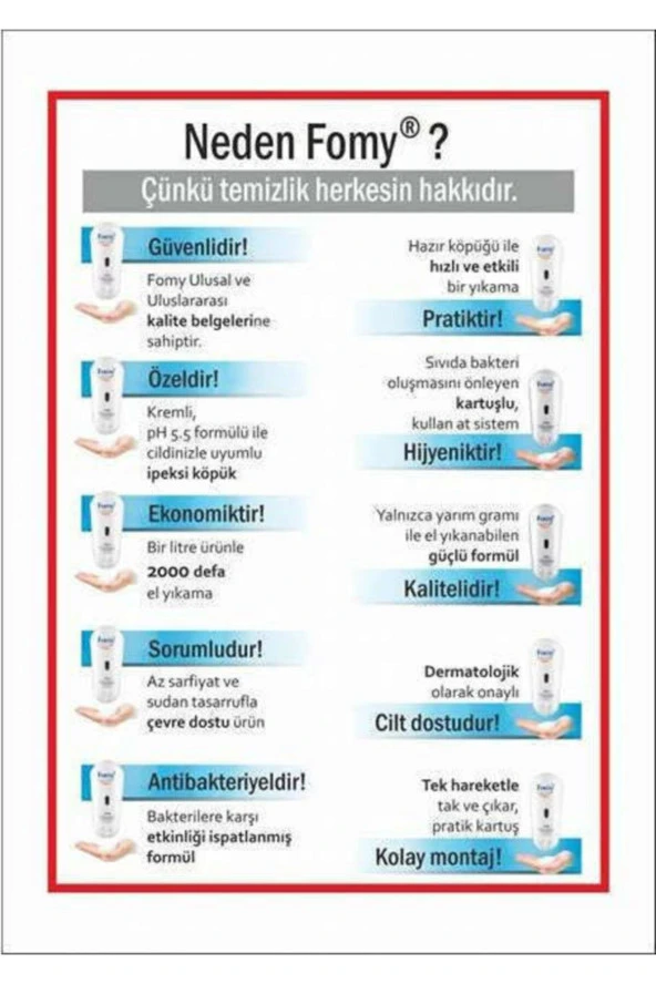 Fomy 1000 Ml Standart Köpük Sabun Kartuş + Dispenser - 2