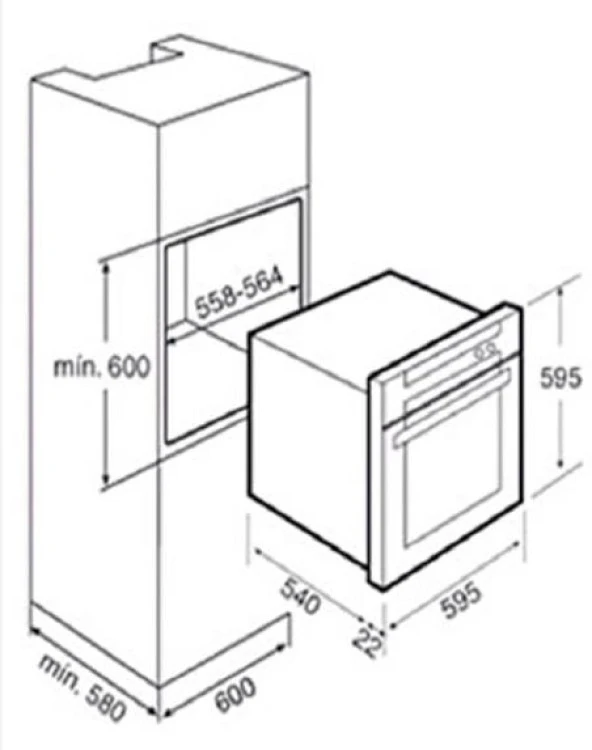 TEKA HAK 625 WH ANKASTRE FIRIN BEYAZ - 2