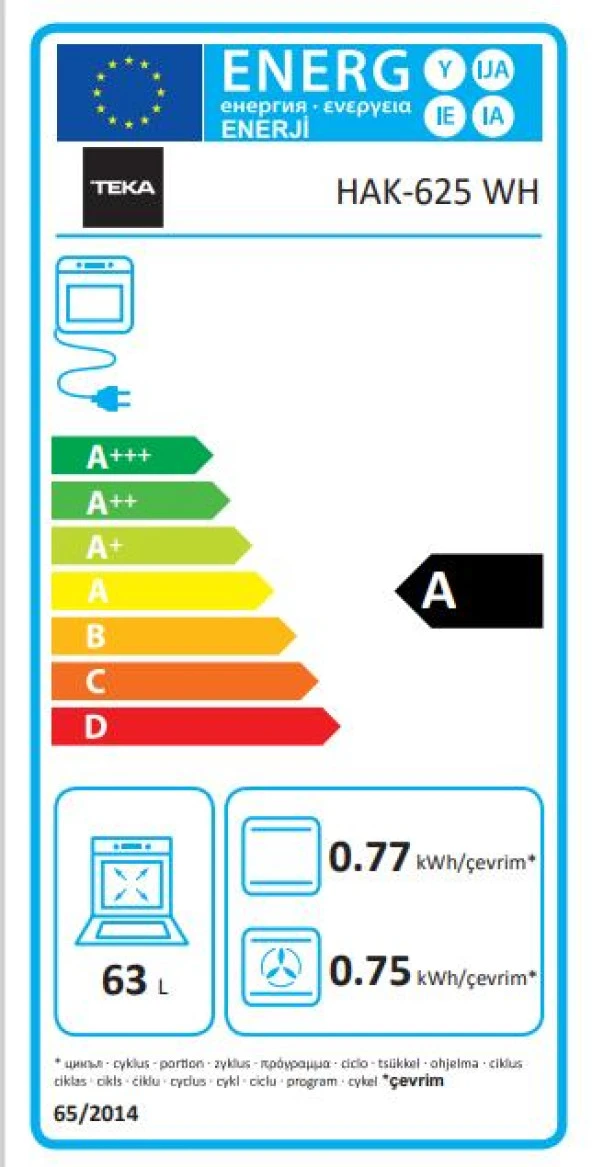 TEKA HAK 625 WH ANKASTRE FIRIN BEYAZ - 3