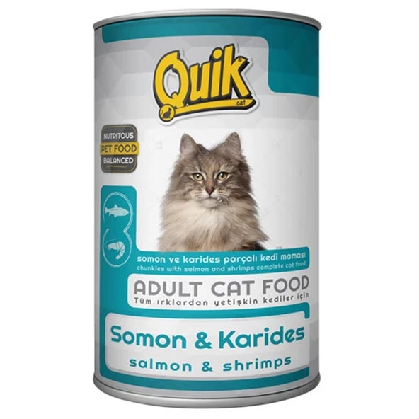 Quik Kedi 415 gr Somon-Karides Konserve Skt:08/2028