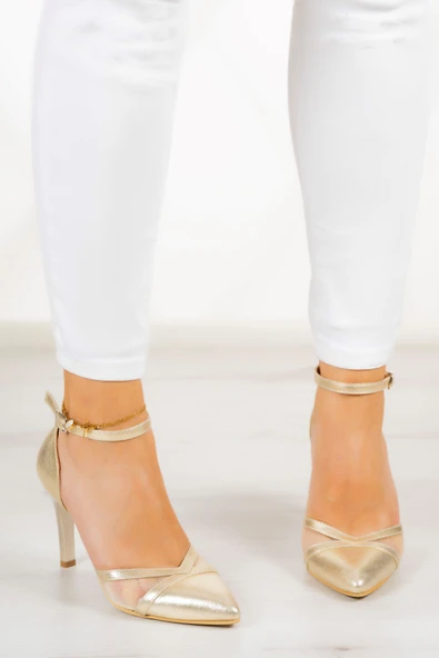 Erkan Saçmacı Liana Dore Fileli Sivri Burun Klasik İnce Topuklu Ayakkabı - Resim 3