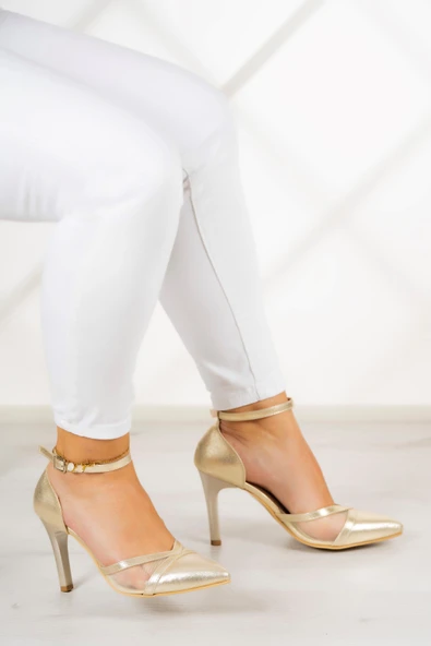 Erkan Saçmacı Liana Dore Fileli Sivri Burun Klasik İnce Topuklu Ayakkabı - Resim 2