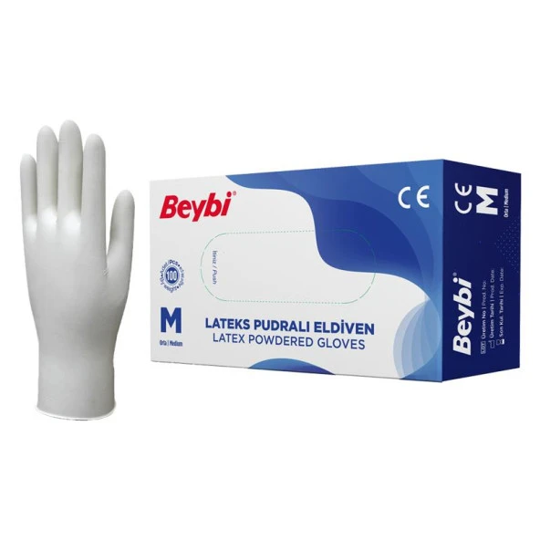 BEYBİ PUDRALI MEDİUM LATEX ELDİVEN