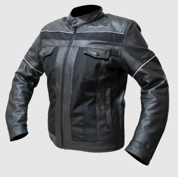 Forte Gt 2001071 Street Deri Full Koruma Mevsimlik Motosiklet Montu 2XL Beden Siyah