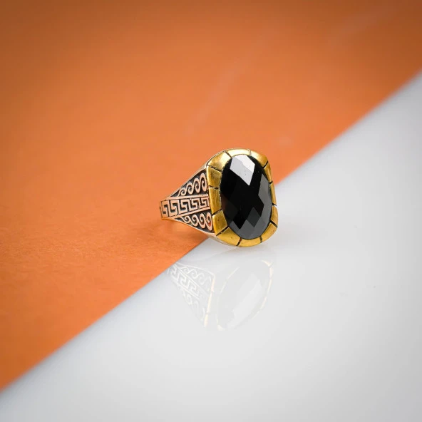 Zirkon Taşlı 925 Ayar Erkek Gümüş (Silver) Yüzük ürün görseli 1