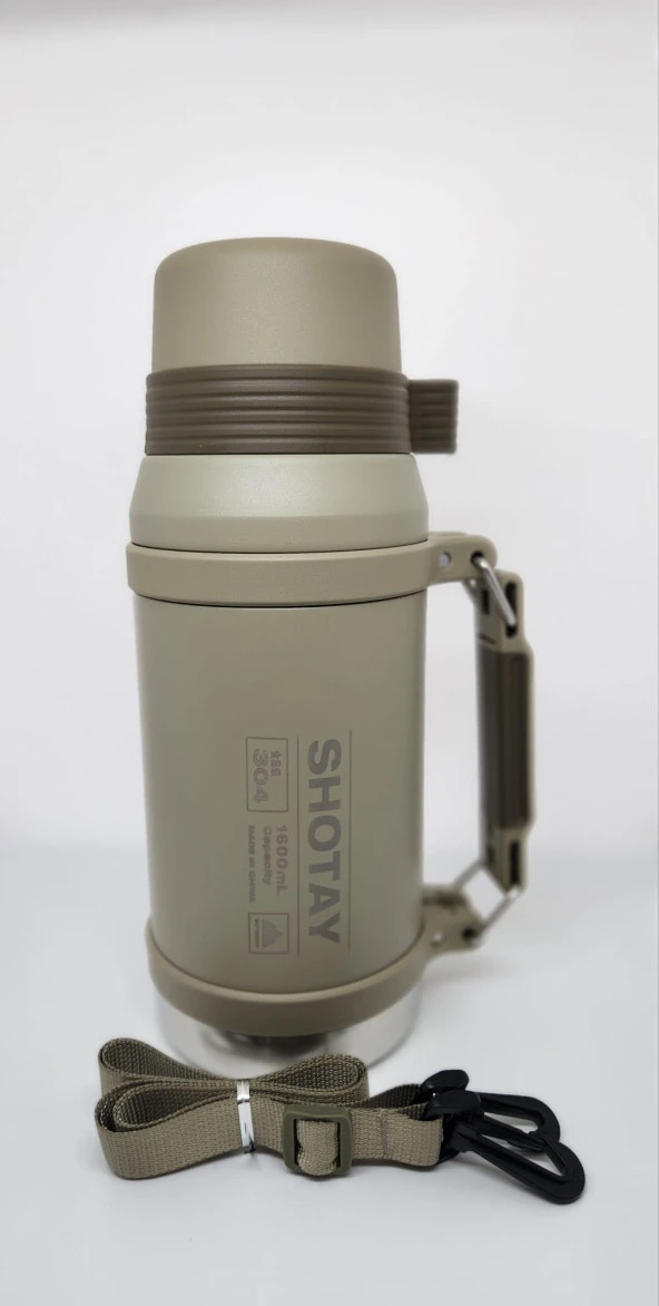 Shotay Vacuum Bottle 1,6 Lt Vakum Termos ST-8216 Kahverengi