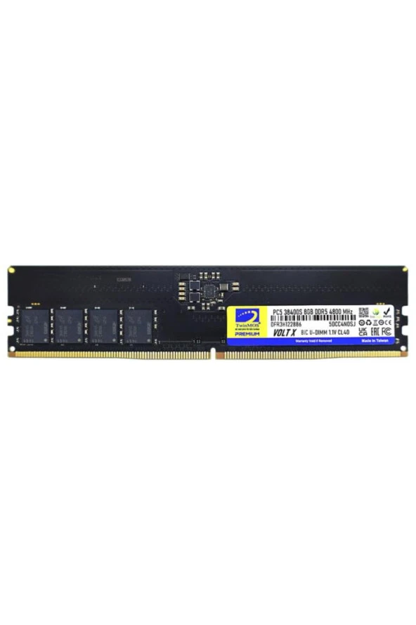 Twinmos TMD58GB4800U40 8GB DDR5 4800Mhz Ram