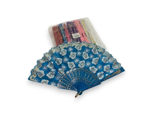 YELPAZE Şık Doğal Serinletici Renkli Yelpaze