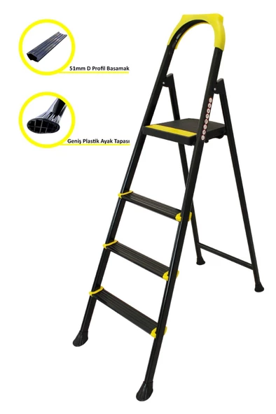 Ertekpa Leo 3+1 Basamaklı Metal Merdiven - 3