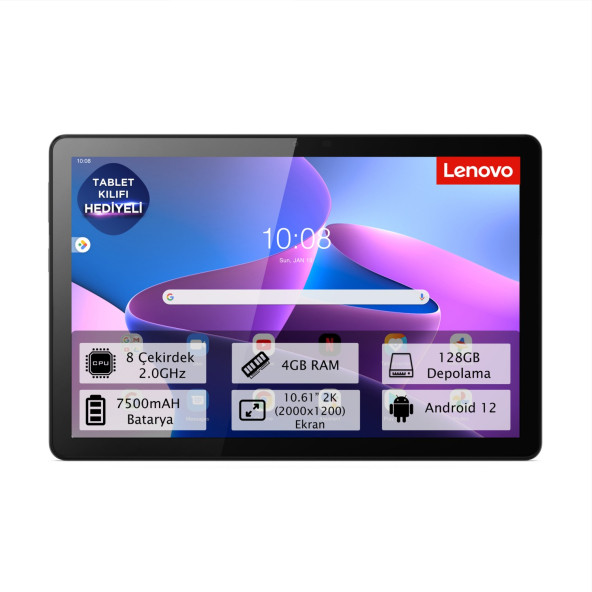 Lenovo Tab M10 Plus (3rd Gen) 2023 4GB RAM 128GB HAFIZA 10.6 İNÇ  FHD IPS Tablet ZAAM0182TR