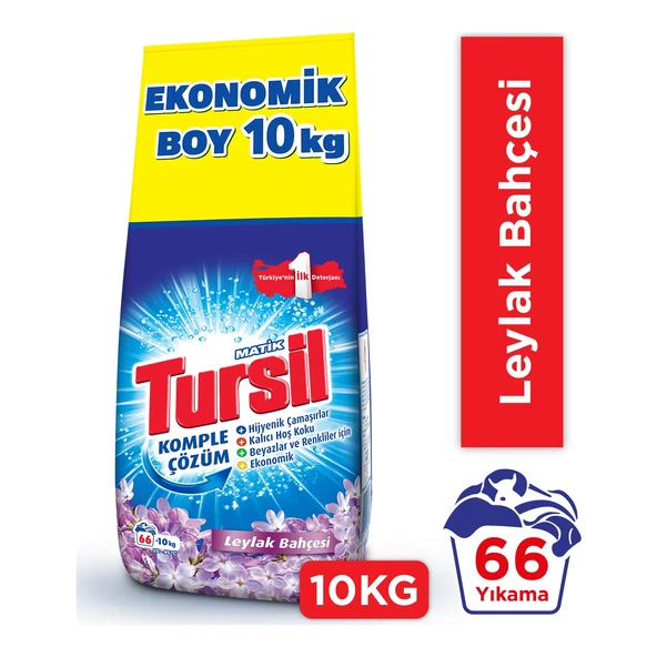 Tursil Matik Toz Çamaşır Deterjanı 10KG Leylak Bahçesi (66 Yıkama) - 2