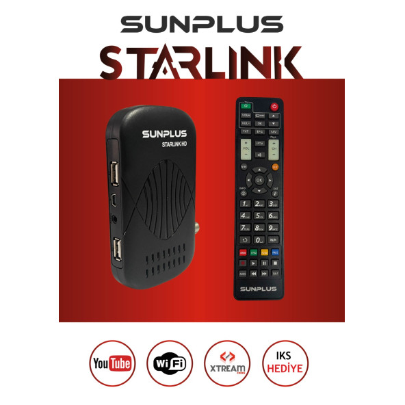 Sunplus Starlink  Çanaklı-Çanaksız Full Hd Sınırsız Sinema Paketli Uydu Alıcısı Ethernet hediye - 2