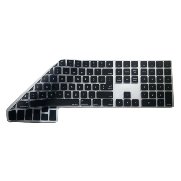 Apple Magic Keyboard 2 A1843 Türkçe Q Klavye Koruyucu – TR UK US Uyumlu Hibrit Silikon Numerik ürün görseli 1