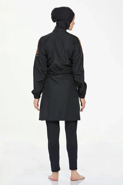 Maresiva 8267 Siyah Tam Kapalı Tasarım Tesettür Mayo - Resim 5