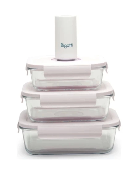 Bigatti SEN04P Lila Renk Vakumlu Saklama Kabı Seti ürün görseli 1