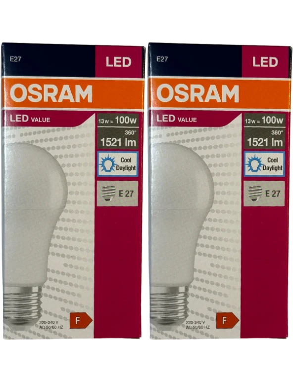 Osram 13W (100W) 6500K (Beyaz Işık) E27 Duylu Led Ampul (2 Adet)