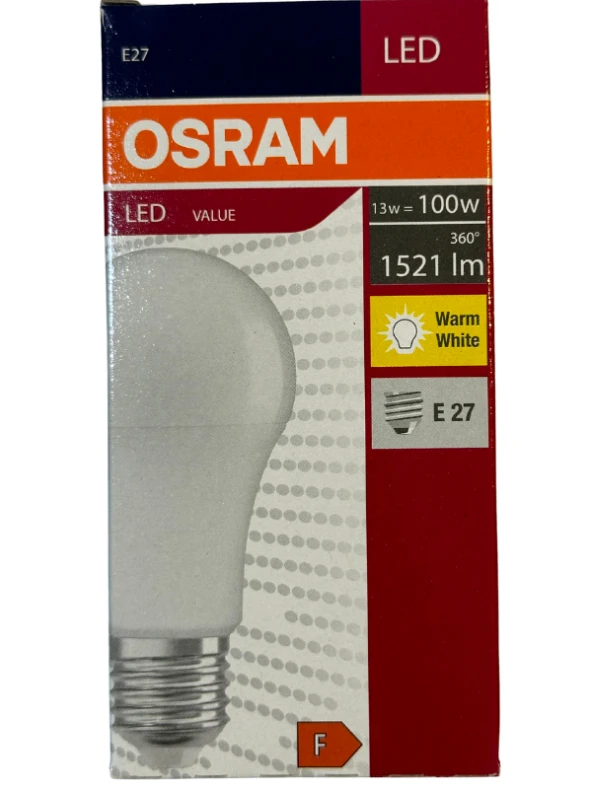 Osram 13W (100W) 2700K (Sarı Işık) E27 Duylu Led Ampul