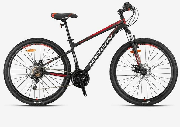 Kron VORTEX 4.0 - 27.5  MTB - 16' - 21 Vites - M.DISC - Mat Siyah-Gri/Kırmızı