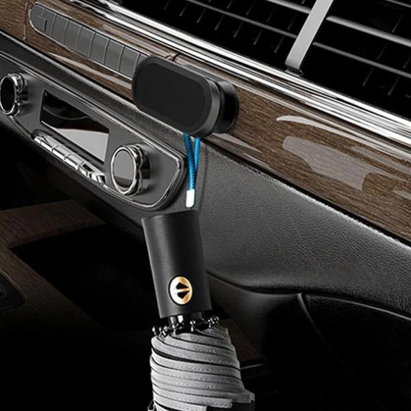 Zhltools Araç İçi 360 Derece Dönebilen Mıknatıslı Torpido Üstü Telefon Tutucu Siyah - Resim 5