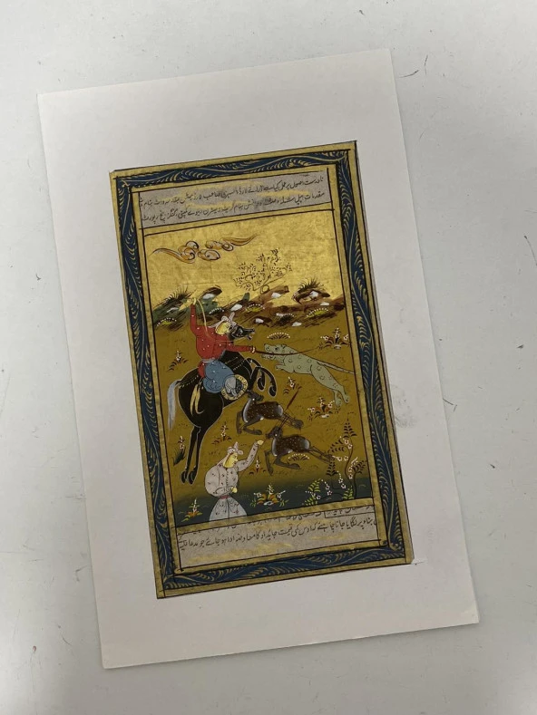 Kahramanın Zaferi Adlı El Yapımı Minyatür Resim 20,5x12 cm - Resim 2