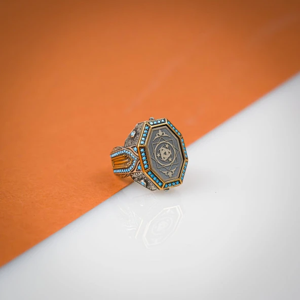 Süleyman Mühr-i 925 Ayar  Erkek Gümüş Yüzük ürün görseli 1