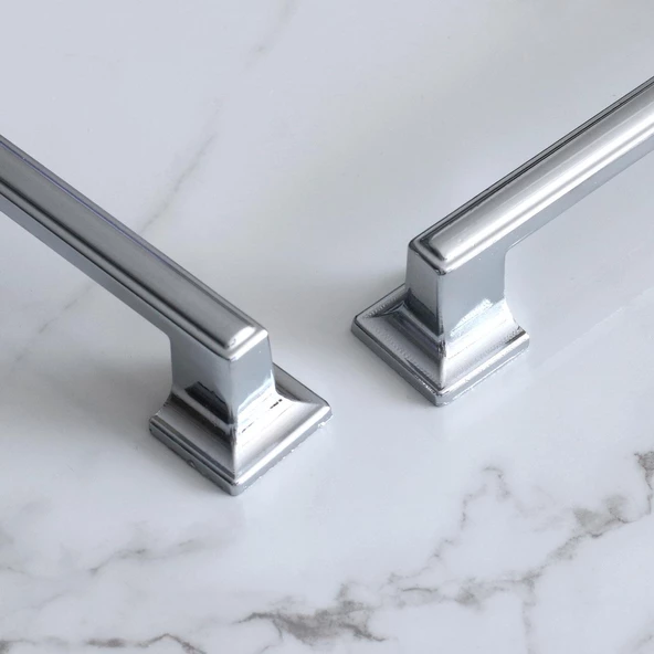 Gama 192 mm Krom Metal Kulp Mobilya Mutfak Dolabı Dolap Kapak Çekmece Kulpları Kulbu Kulpu 19.2 cm - Resim 6