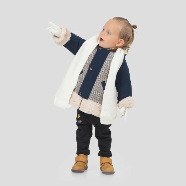 Babyhola Kız Erkek Çocuk Kapüşonlu Kaban 13415 - 3