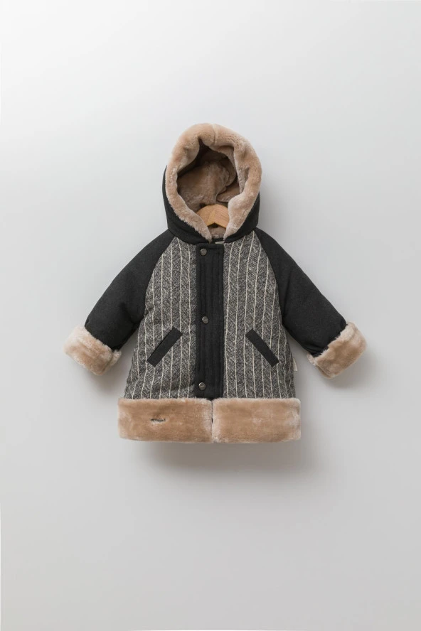 Babyhola Kız Erkek Çocuk Kapüşonlu Kaban 13415 - 10