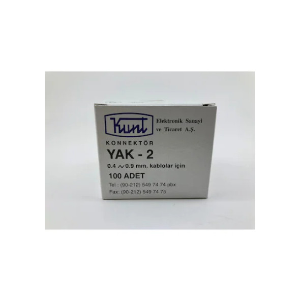 Yak2 Kunt Konnektör (100 Lük Kutu)