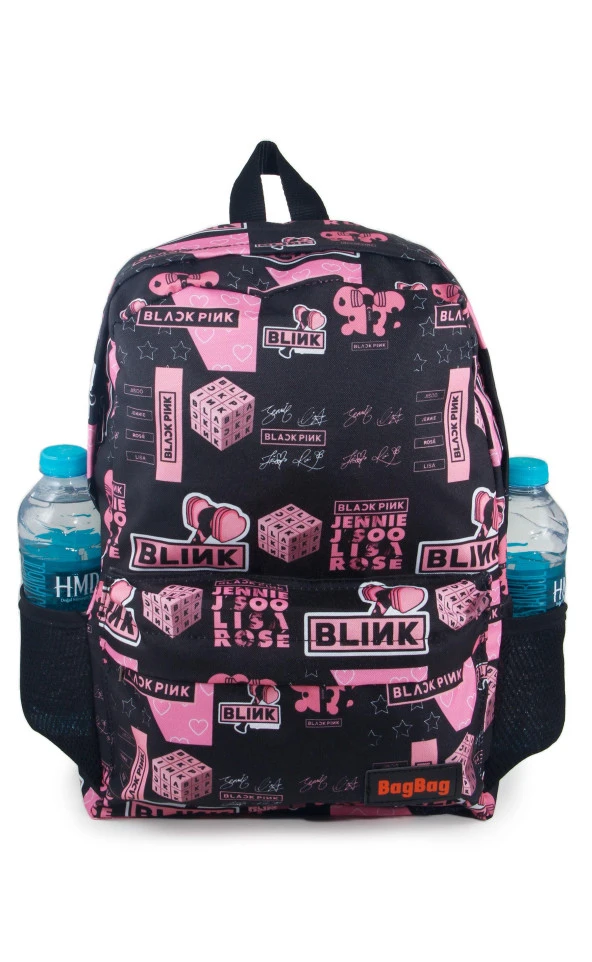 Blackpink Desenli Dijital Baskılı Unisex Günlük Kullanım ve Okul Sırt Çantası - 2