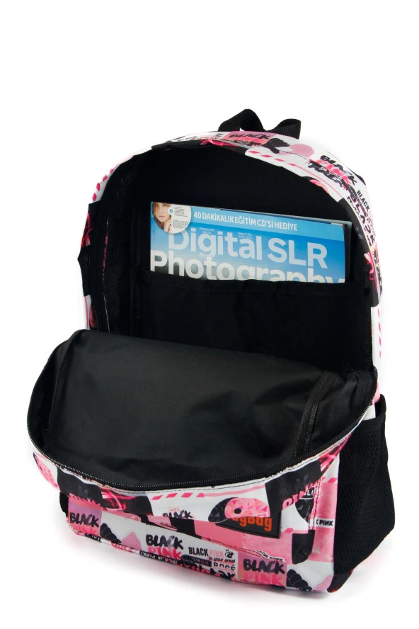Blackpink Desenli Dijital Baskılı Unisex Günlük Kullanım ve Okul Sırt Çantası - 6