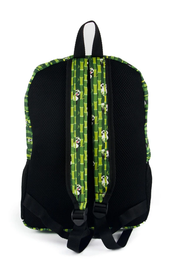 Bambu Desenli Dijital Baskılı Unisex Günlük Kullanım ve Okul Sırt Çantası - 4