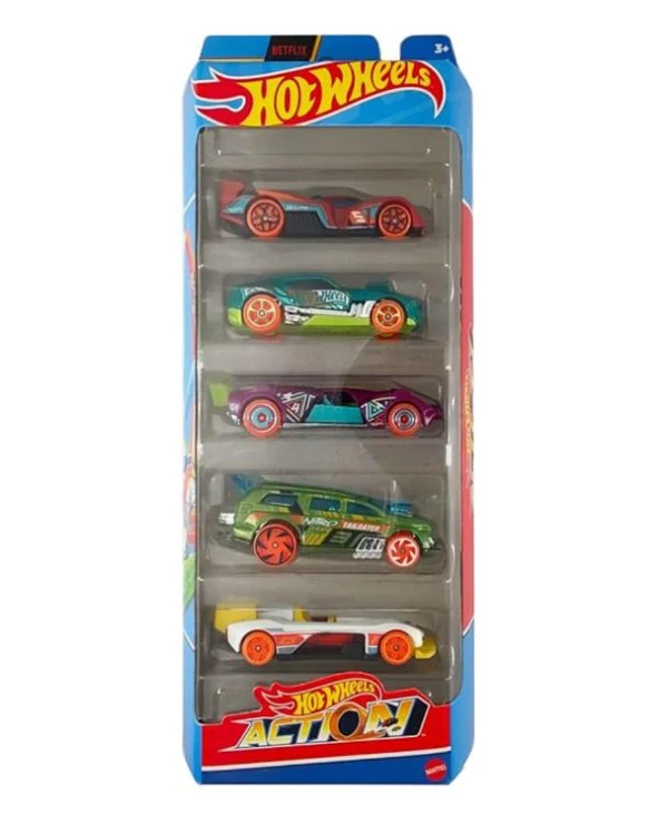 Hot Wheels Beşli Araba Seti Action HTV45