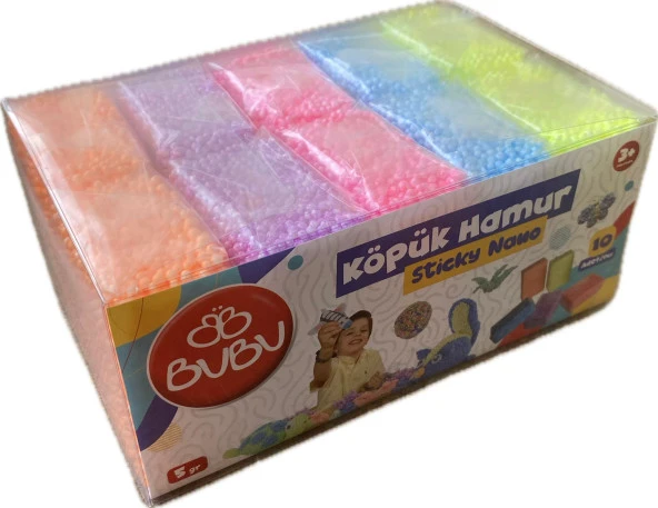 BuBu Renkli Köpük Hamur 10x5gr