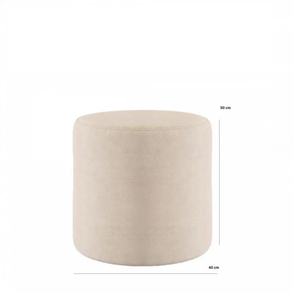 Konfor Silindir Puf Krem Hafif Rahat Çok Amaçlı - 3