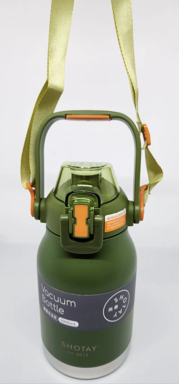 Shotay Phone Holder ST-8250 Kulplu-Askılı Pipetli-Pipetsiz 2 farklı kullanım 1000ml Matara Yeşil - 2