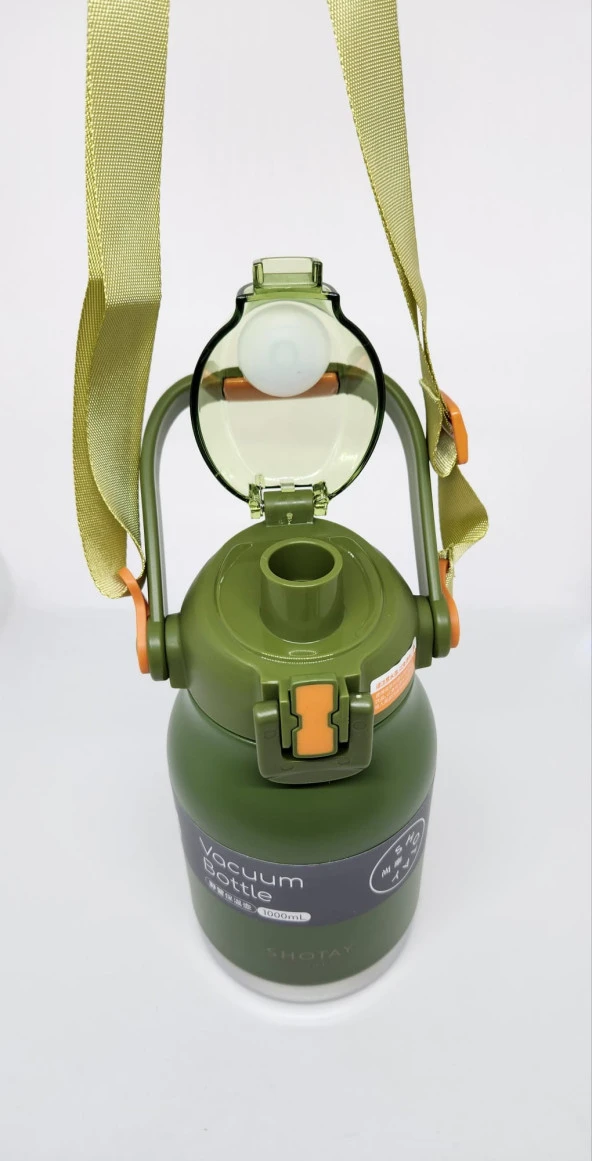 Shotay Phone Holder ST-8250 Kulplu-Askılı Pipetli-Pipetsiz 2 farklı kullanım 1000ml Matara Yeşil - 3