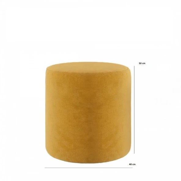 Konfor Silindir Puf Hardal Sarı Hafif Rahat Çok Amaçlı - 3