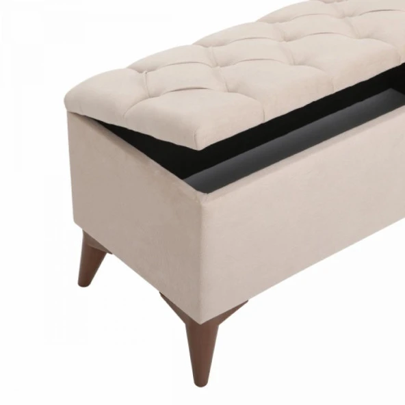 Zümre Sandıklı Puf Krem Yatak Odası Ayak Ucu Oturma Odası Antre - 3